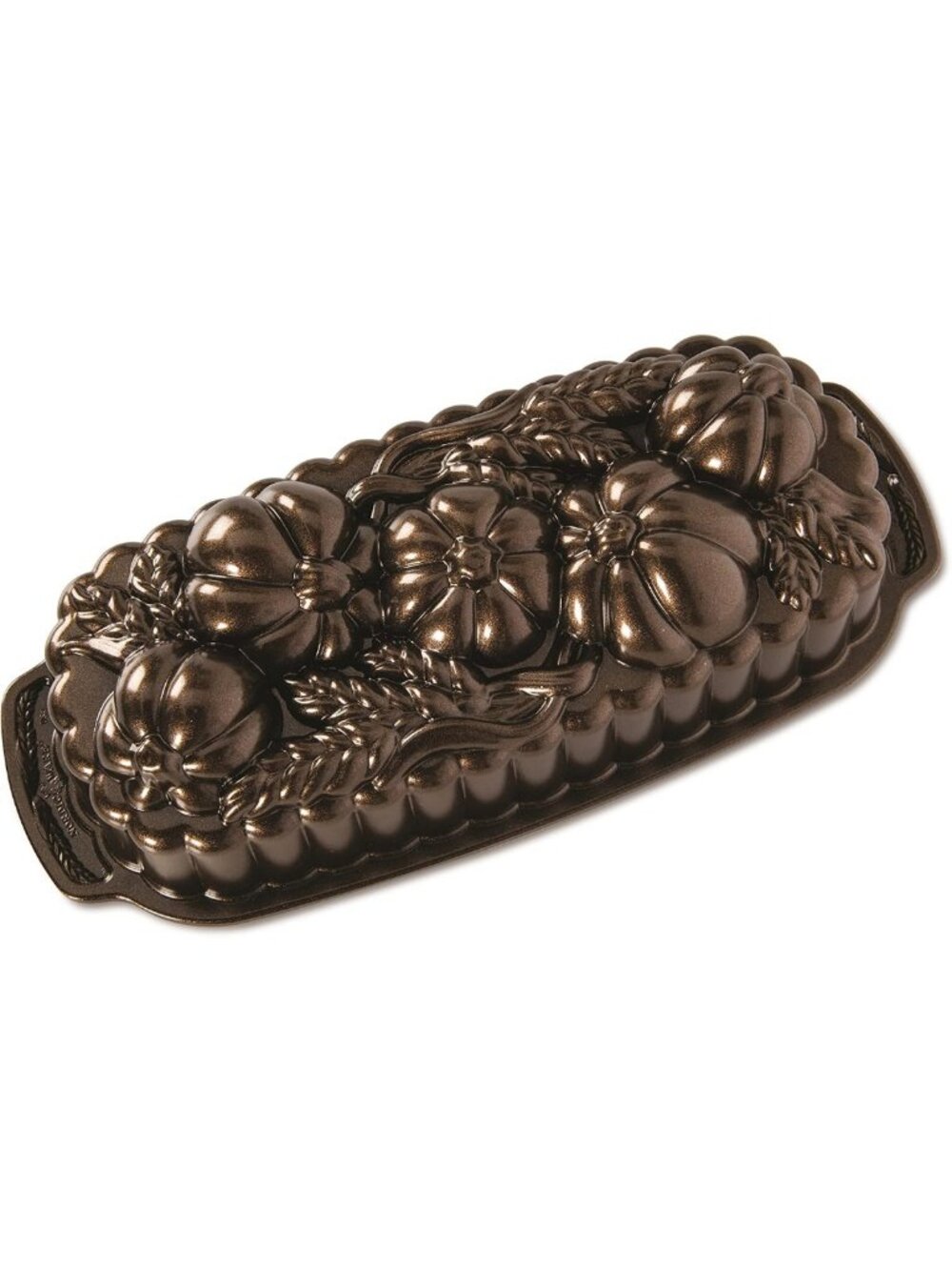 Pumpkin & Wheat Cast Loaf Pan - 6 Cup Capacity, Durable Bronze Bakeware